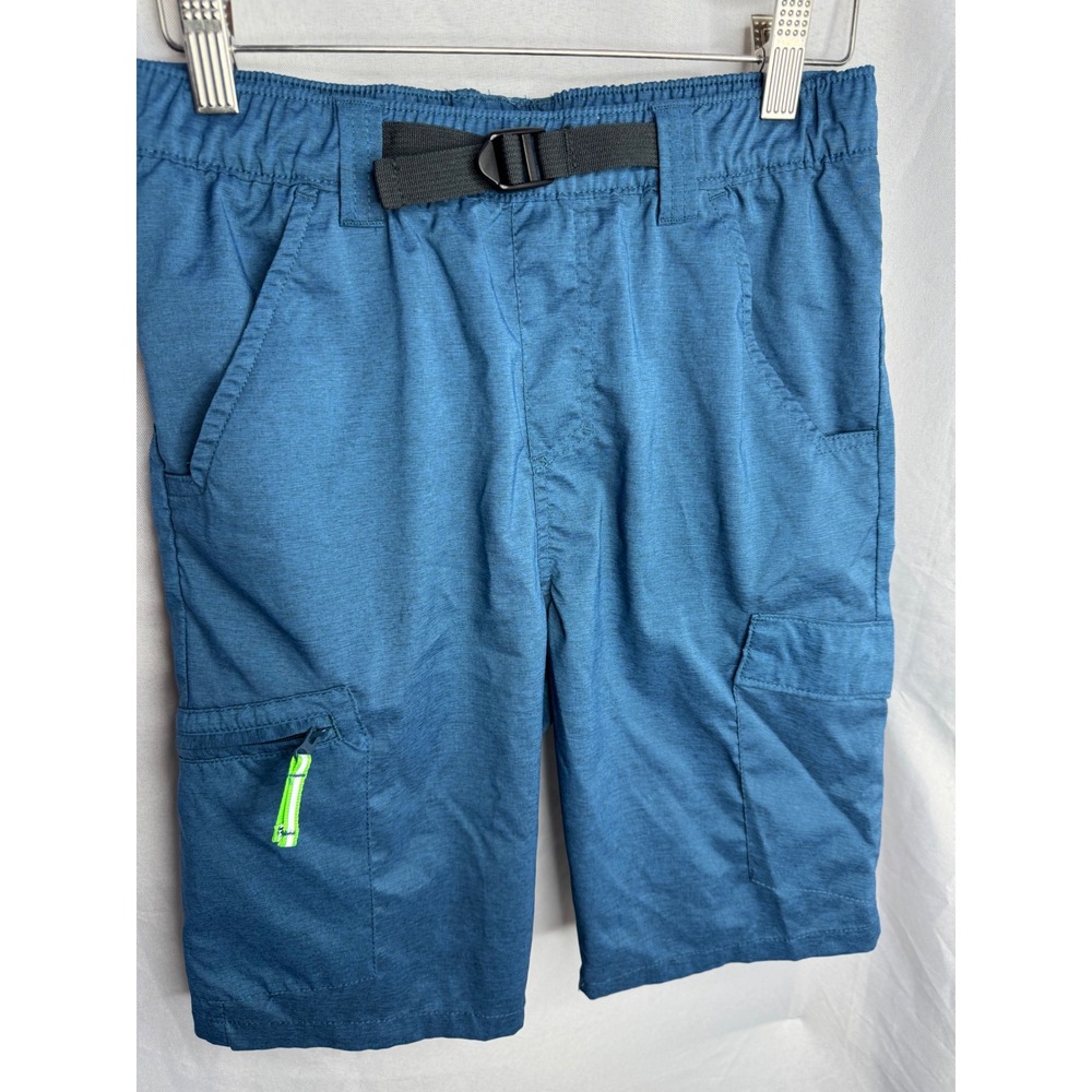 Wrangler ATG Boys Blue Outdoor Cargo Shorts XL 14/16 Adjustable Belt 4TYBWDT